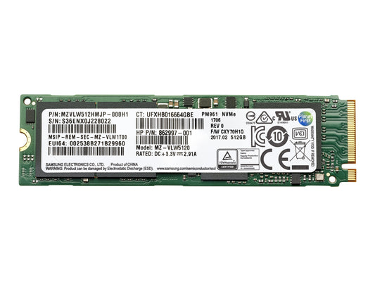 HP SSD 512Go PCIe NVME TLC