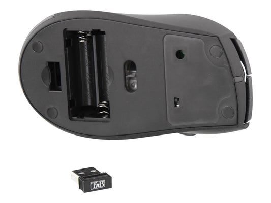 TNB Office Wireless Mouse Black Ultra Comfortable Curved Shape Allowing To Perfectly Fit The Shape Of The Hand Pleasant Grip