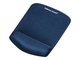 FELLOWES Tapis de souris - Repose poignet PlushTouch™ - Bleu - Antibactérien