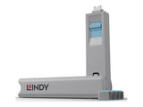 LINDY USB Type C Port Blocker Key - Pack of 4 Blockers Blue