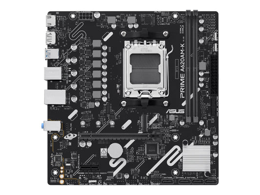 ASUS AMD A620A mATX motherboard 2xDDR5 1xHDMI 2.1 1xDP 1.4 1xM.2 4xSATA
