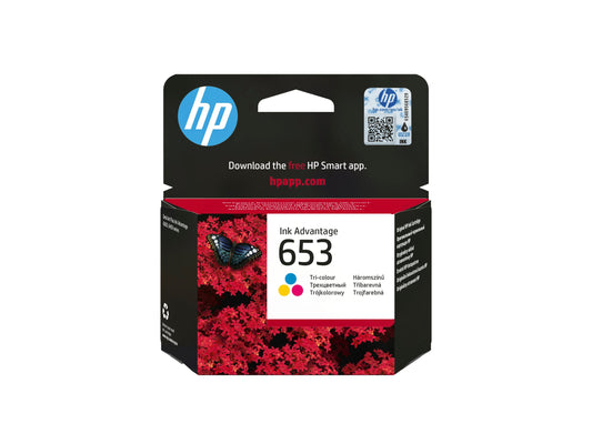 HP 653 Tri-color Original Ink Advantage Cartridge