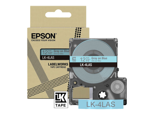 EPSON Colour Tape Blue/Grey 12mm 8m LK-4LAS