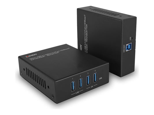 LINDY 100m USB 3.2 Gen 1 Cat.6A HDBaseT Extender