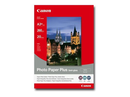 CANON SG-201 semi brillant photo papier inkjet 260g/m2 A3+ 20 feuilles pack de 1