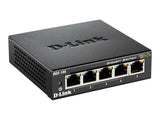 D-LINK 5-port 10/100/1000Mbps Gigabit Ethernet Switch - Metal Housing