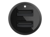 BELKIN BOOST CHARGE 24W 12w x 2 USB-A Dual Car Charger Black
