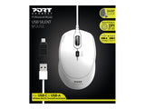 PORT DESIGNS Mouse Office Pro Silent Wired - White