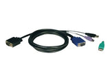 EATON TRIPPLITE USB/PS2 Combo Cable Kit for NetController KVM Switches B040-Series and B042-Series 10ft. 3.05m