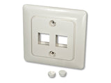 LINDY Face Plate DE for 2 Keystone Face plate with cover 80x80