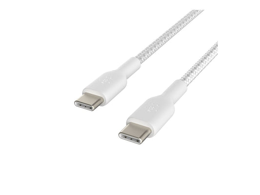 BELKIN BOOST CHARGE USB-C to USB-C Cable Braided 2m White