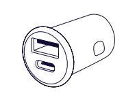 TRUST Chargeur voiture MAXO 38W 1x USB-A & 1x USB-C