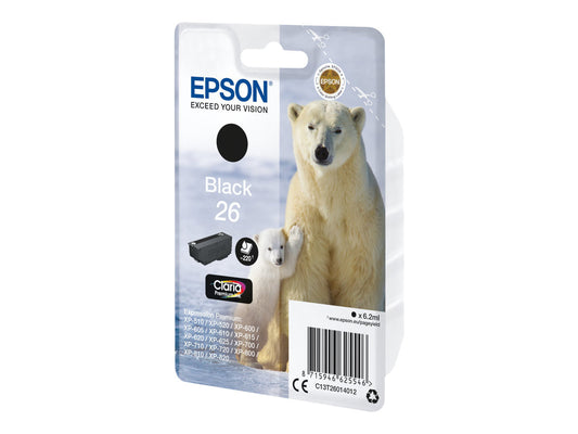 EPSON 4LB 26 ink cartridge black standard capacity 6.2ml 220 pages 1-pack RF-AM blister w/s