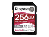 KINGSTON 256Go Canvas React Plus SDXC UHS-II 280R/150W U3 V60 for Full HD/4K