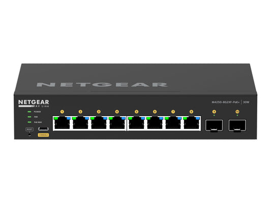 NETGEAR 10PT M4250-8G2XF-POE+ Managed Switch