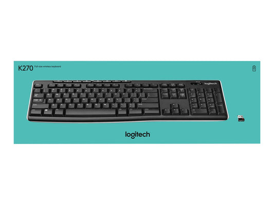 LOGITECH Wireless Keyboard K270 Keyboard wireless 2.4 GHz (UK)