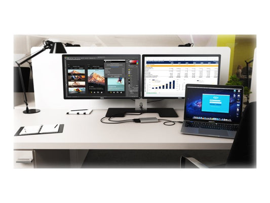 I-TEC THUNDERBOLT3 Dual DP Video Adapter for Thunderbolt3 MacOS and Windows supports 1x5K 60Hz Monitor or 2x4K 60Hz Monitor