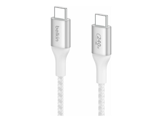 BELKIN Boost Charge 240w USB-C to USB-C Cable 2M White