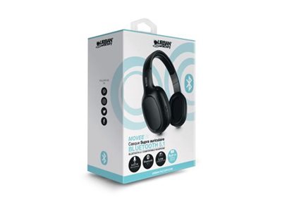 URBAN FACTORY Movee On-Ear Headphones Bluetooth 5.1 Rechargeable - Black/Black