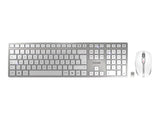 CHERRY DW 9100 SLIM Rechargeable wireless desktop Silver (DE)