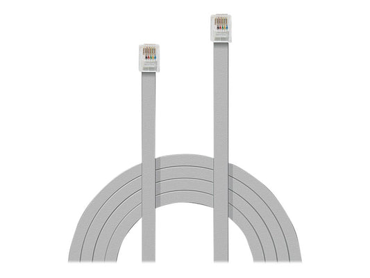 LINDY RJ-11 Cable silver Pin-Connection 10m