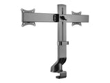EATON TRIPPLITE Dual-Display Monitor Arm with Desk Clamp and Grommet - Height Adjustable 17p to 27p Monitors