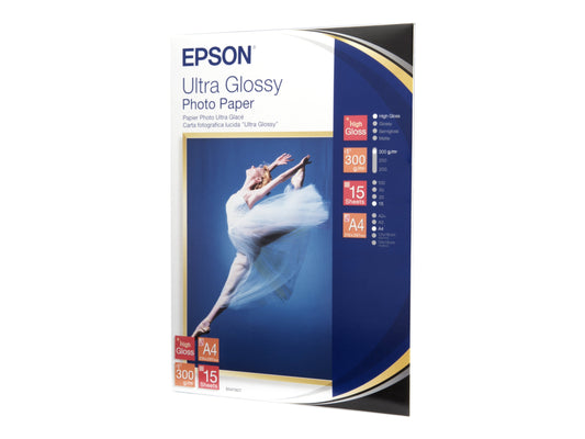 EPSON ULTRA brillant photo papier inkjet 300g/m2 A4 15 feuilles pack de 1