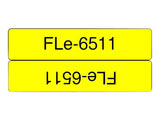 BROTHER FLe-6511 Black on White Flag Tape for Brother P-touch D800W P900W P950NW