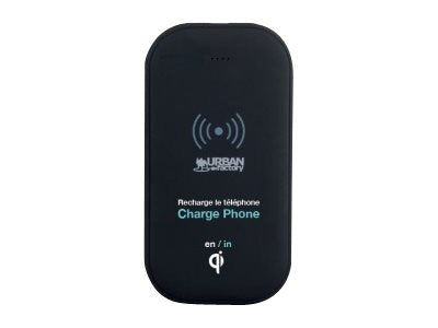 URBAN FACTORY FREE POWERBANK SANS FIL QI 5 000MAH AVEC SOCLE DE RECHARGE SANS FIL - BLACK