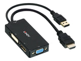 LINDY HDMI to DP/DVI/VGA Converter Supports resolutions up to Ultra HD 4K DisplayPort and Full HD DVI-D and VGA