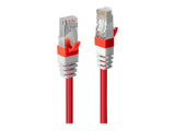 LINDY S/FTP Cat.6A Cable Red 0.3m LSOH incl. Testprotocol