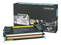 LEXMARK C736, X736, X738 cartouche de toner jaune haute capacité 10.000 pages pack de 1 retour programme