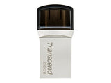 TRANSCEND 256Go USB 3.1 Pen Drive OTG Type-A&C Silver