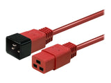 LINDY 2m IEC C19 to C20 Extension Cable Red