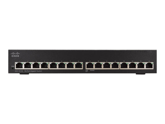 CISCO SG110-16 16Port Gigabit Switch REMANUFACTURED