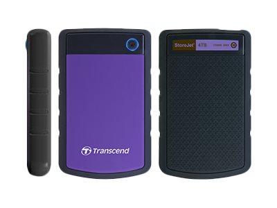 TRANSCEND 4To Disque dur externe 2.5p - Anti-choc Violet