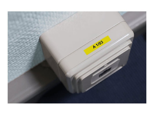 BROTHER P-TOUCH TZE-611 noir sur jaune 6mm