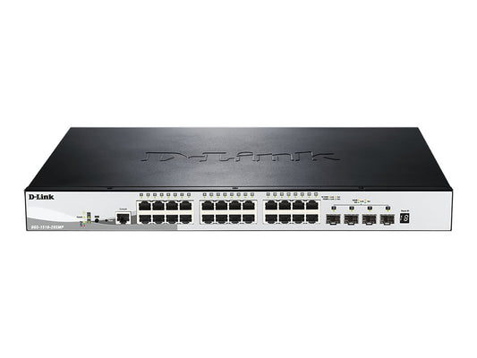 D-LINK 28-Port Smart Managed PoE+ Gigabit Stack Switch 4x 10G dlink green 3.0 24x 10/100/1000Mbit/s TP RJ-45 PoE Port 802.3at