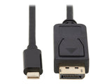 EATON TRIPPLITE USB-C to DisplayPort Bi-Directional Active Adapter Cable M/M 4K 60 Hz HDR Locking DP Connector 3 ft. 0.9m