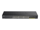 D-LINK 28-Port Smart Managed Gigabit Switch 4x 10G dlink green 3.0 24x 10/100/1000Mbit/s TP RJ-45 Port 4x 10Gbit/s Fiber SFP+