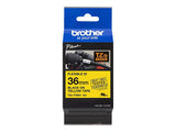 BROTHER TZEFX661 36mm Black on Yellow Flexible ID