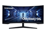 SAMSUNG ODYSSEY G5 - LC34G55T 34p 165Hz - Ecran gaming incurvé - UWQHD 3440x1440 - VA - 1ms - HDR10 - 250cd/m² - 2500 : 1 - HDMI- DP