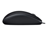 LOGITECH B110 Silent Mouse right and left-handed optical 3 buttons wired USB