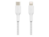 BELKIN BOOST CHARGE USB-C to Lightning Cable Braided 2M White