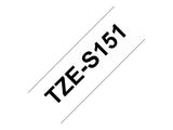 BROTHER P-TOUCH TZE-S151 noir sur clear 24mm extra gluey