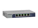 NETGEAR MS105 5-port multi-gig 2.5G Unmanaged Switch Metal Housing Fanless for Desktop and Wall Mounting