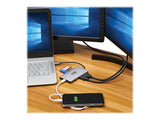 EATON TRIPPLITE USB-C Dock Dual Display - 4K 60Hz HDMI USB 3.2 Gen 1 USB-A Hub Memory Card 100W PD Charging Gray