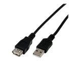 MCL Rallonge USB 2.0 type A mâle / femelle - 1m Noir (P)