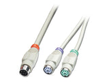 LINDY PS/2 Y-Adaptor Cable 15cm 6PM-DIN/St 6P. MiniDin coupling