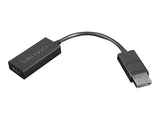 LENOVO - Adaptateur vidéo - DisplayPort mâle pour HDMI femelle - 22.5 cm - noir - support 4K